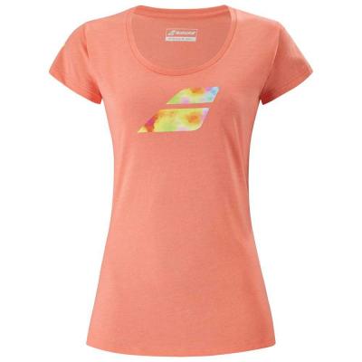 Babolat Exercise Big Flag Tee Women Living Coral 2021