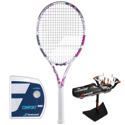 Babolat Evo Aero Pink 2023 vypletená s obalem